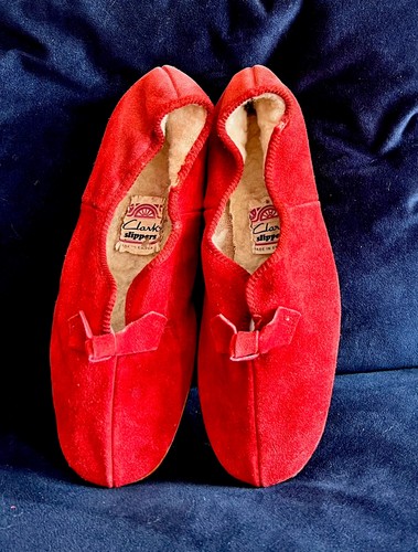 Vintage clarks red suede - red,