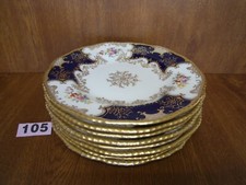 Coalport Cobalt Blue BATWING - 8 x 9 inch or 23 cm Lunch / Dessert / Side Plates