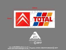Citroen Total rear window sticker -  Colour 80’s -90’s Interior version