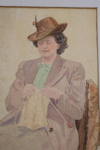 Vintage painting lady - vintage,