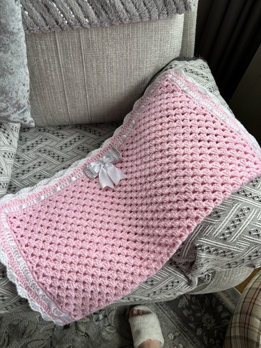 Hand crocheted baby blanket - baby,