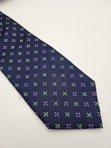 Lewin mens silk tie navy - silk,