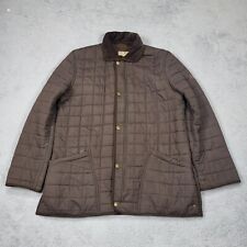 Cro Jack Paddock Quilted Jacket Mens Large Brown Fleece Lined Coat