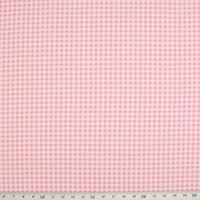100% Cotton Fabric CHECK GINGHAM PINK Rose & Hubble Material METRE FAT QUARTER