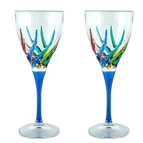 Pair murano wine - pair, glass