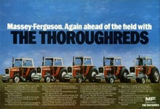 Vintage Massey Ferguson 500 Series Range Thorougred Tractor Poster Brochure (A3)