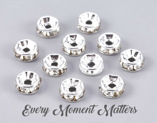 100 silver rondelle - 100, x