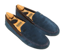 SUPERB TED BAKER MORRIS SLIPPERS DARK BLUE SUEDE DRIVING LOAFERS 9 UK 43 EU