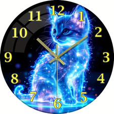 12-Inch Glowing Neon Cat Wall