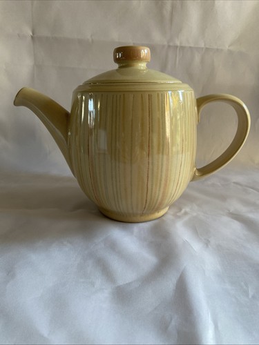 Denby caramel stripes tea pot - tea,