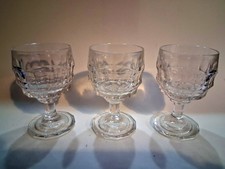 3 "Jacobean" Port/Sherry glasses