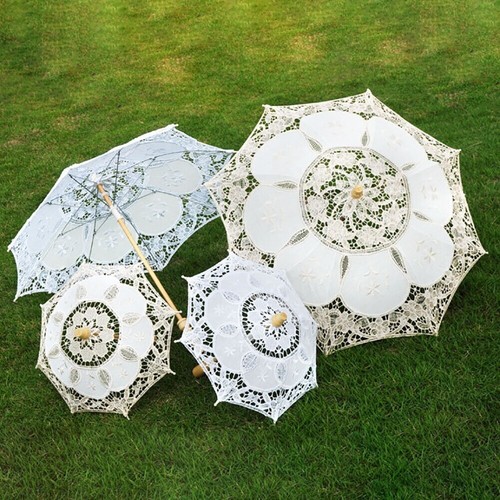 Lace parasol handheld - lace,