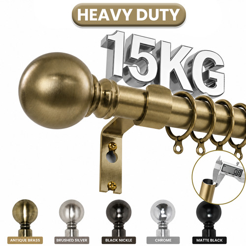 Extendable metal curtain pole - metal,