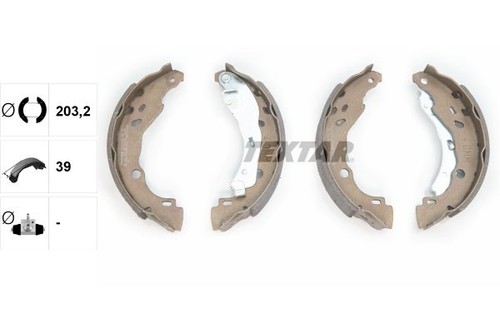 Textar brake shoe set - textar, axle