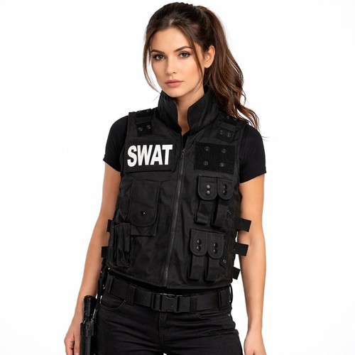 Swat tactical vest black - swat,