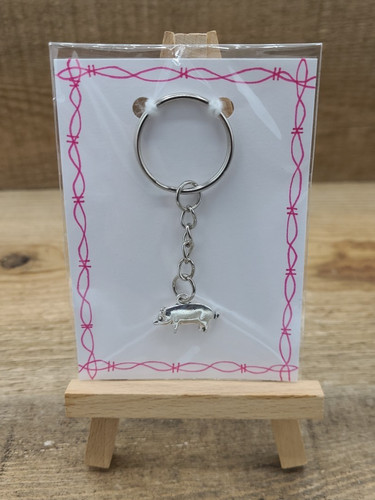 Cute pig keyring - keychain, gift