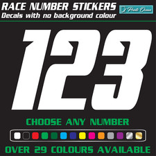 3 X Custom Racing Numbers -