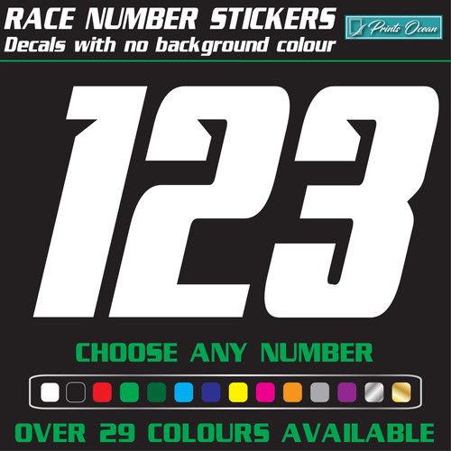 Custom racing numbers - x,