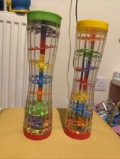 Music Rainmaker Instrument Toy Tube shaker Rainbow Percussion