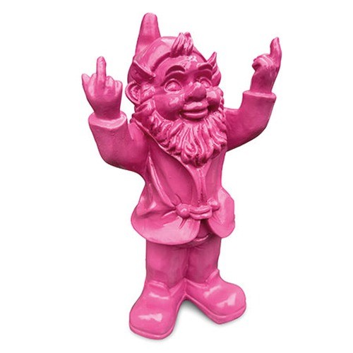 Pink naughty gnome garden - naughty,