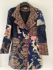 Joe Browns 3/4 Length Coat in Brocade Tapestry Patchwork Design Size 12 BNWOT
