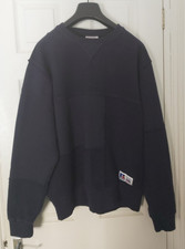 Russell Athletic Pro Cotton Patchwork Blue Sweatshirt Large Excellent Condition