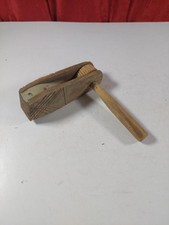 Vintage Wooden Football Rattle Bird Scarer