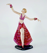 ART DECO FASOLD & STAUCH 15303 DANCING LADY PORCELAIN FIGURINE c1930 - 17cm