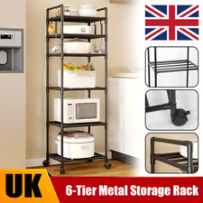 6 TIER UNIT RACKING 6 TIER KITCHEN SHELVES  HEAVY DUTY STORAGE SHELF WITH PULLEY