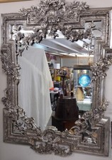Ornate Flower Champagne colour design wall mirror great condition 