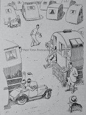 1935 Vintage Print CARAVAN SITE FOR SALE - I PITCH MY LONELY CARAVAN AT NIGHT