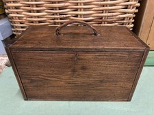 Engineers Tool Box Solid Oak 3 Drawer Toolmaker Engineers Apprentice Piece.