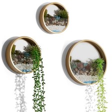 Gold Metal Wall Planter Set of