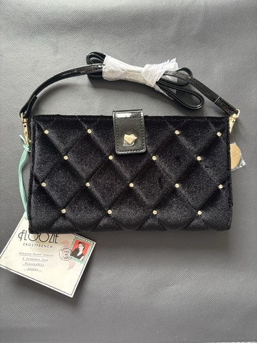 Black velvet diamanté studded - black,