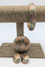 Vtg Cloisonne Enamel Pink