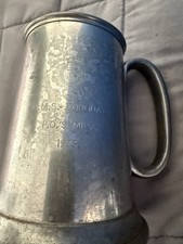 Vintage Pewter Tankard HMS