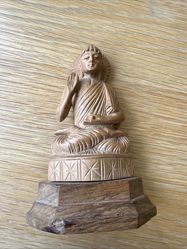 Carved wood statue - statue, buddha