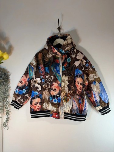 Frida kahlo art quilted hooded - art,