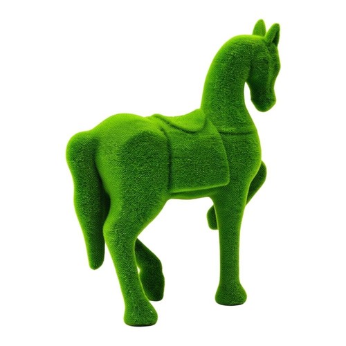 Resin flocked horse garden - resin,