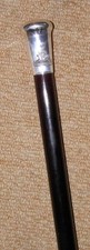 Vintage Military British Army Walking Stick / Cane Silver Top Royal Artillery