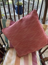 habitat red stripe cushion. Feather Pad. 40x40cm