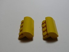Lego 2 x Yellow Slope, Curved