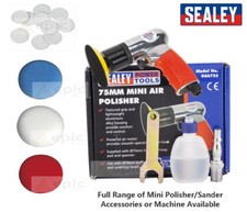 Sealey GSA722 75mm Mini Hook & Loop Air Polisher/Buffer or Buffing/Sanding Pads