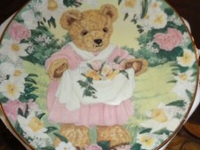 Franklin Mint Collectors Plate Teddy Bear TEDDYS SPRING BOUQUET Boxed