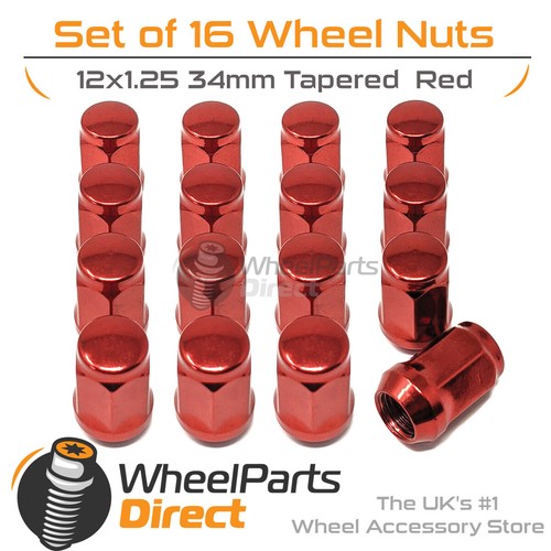 Red wheel nuts - red,