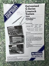 Ifor Williams Livestock Trailers TA5G G Series Brochure  Leaflet 1986  2661G