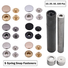 Heavy Duty Snap Fasteners – Press Stud Poppers with Hand Tool for Leather Craft