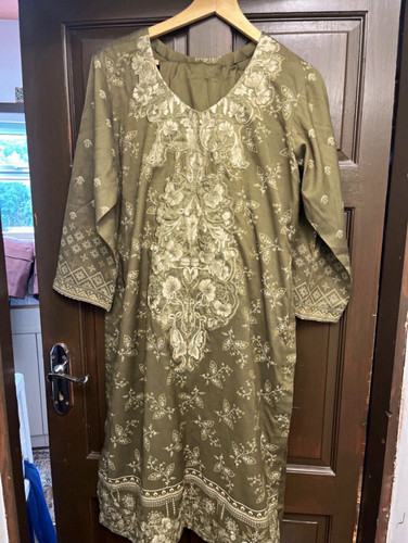 Women green lawn salwar - women’s,
