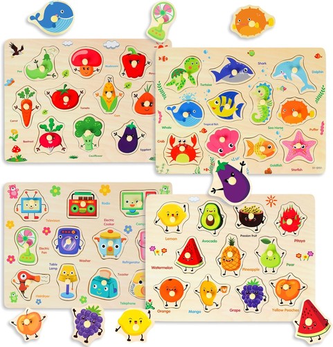 Wooden peg puzzles for - puzzles,