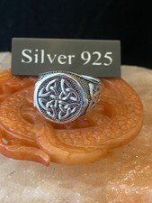 Silver Celtic Poison Signet Ring